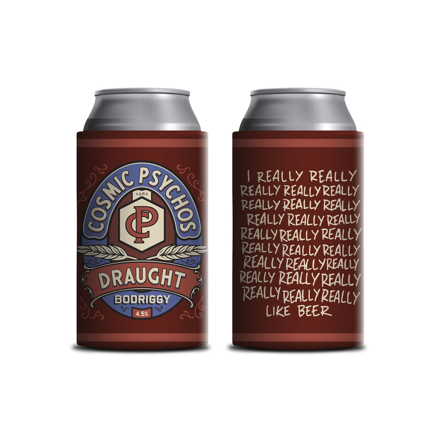 Cosmic Psychos - I Really Like Beer Stubby Holder