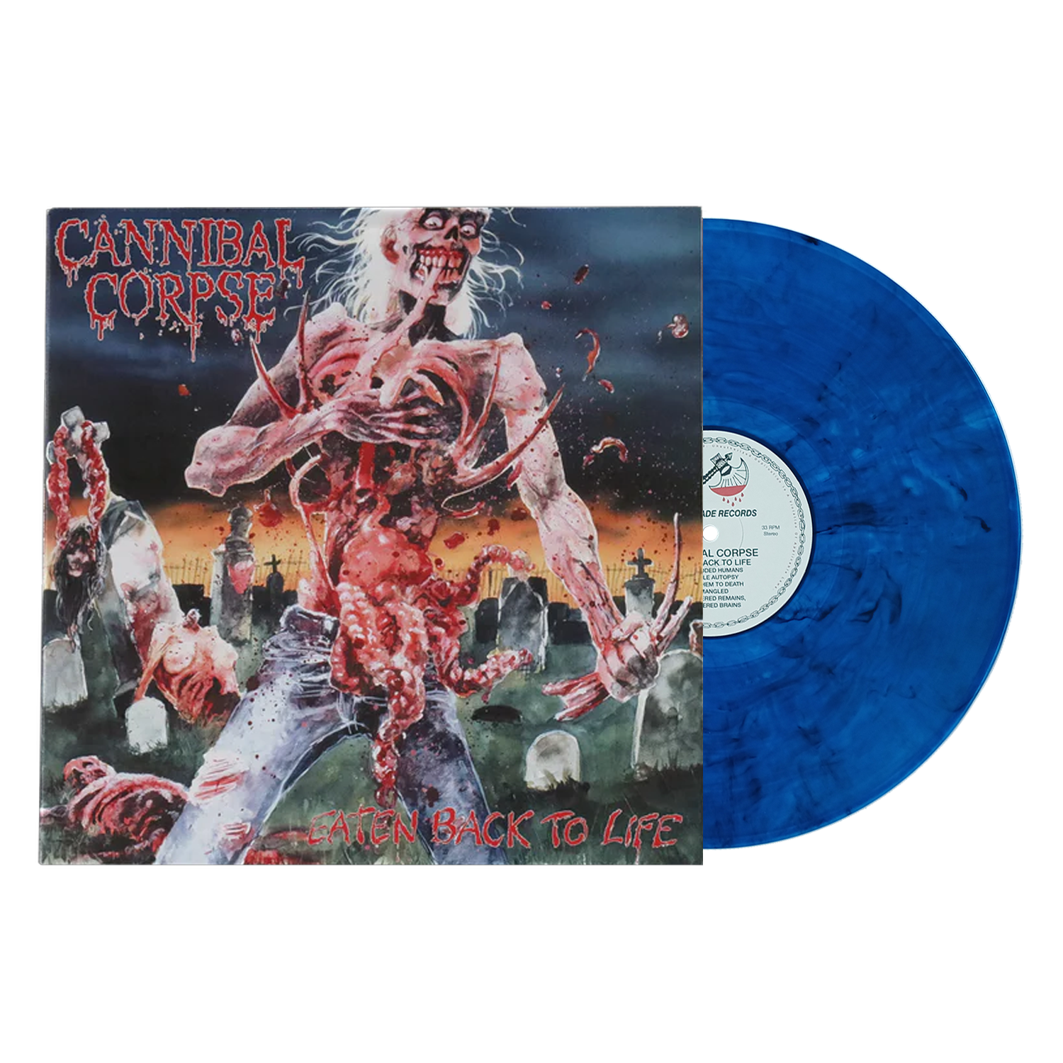 Cannibal Corpse - Eaten Back To Life LP (35th Anniversary Blue Smoke Vinyl)