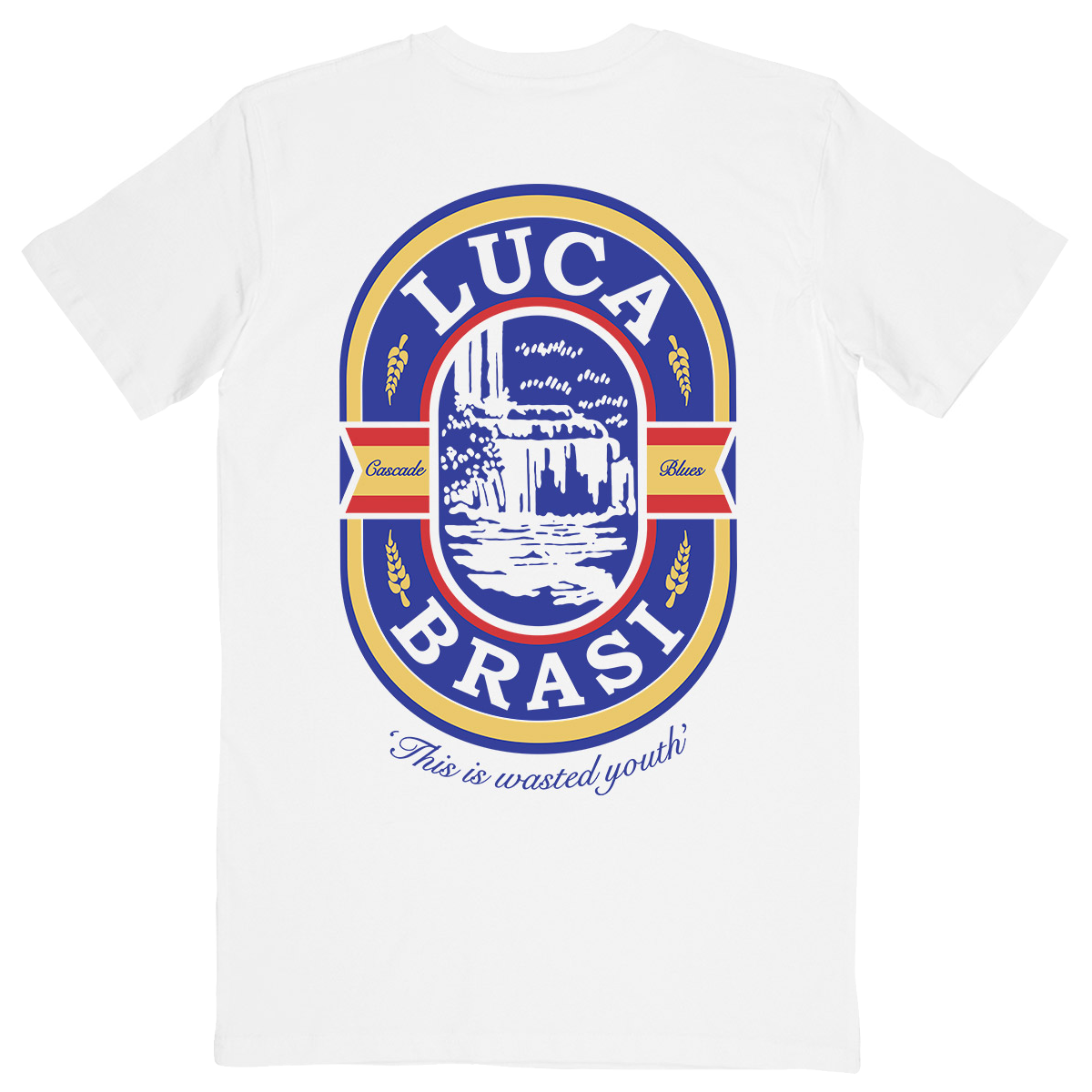 Luca Brasi - Cascade Blues Tee (White) Back