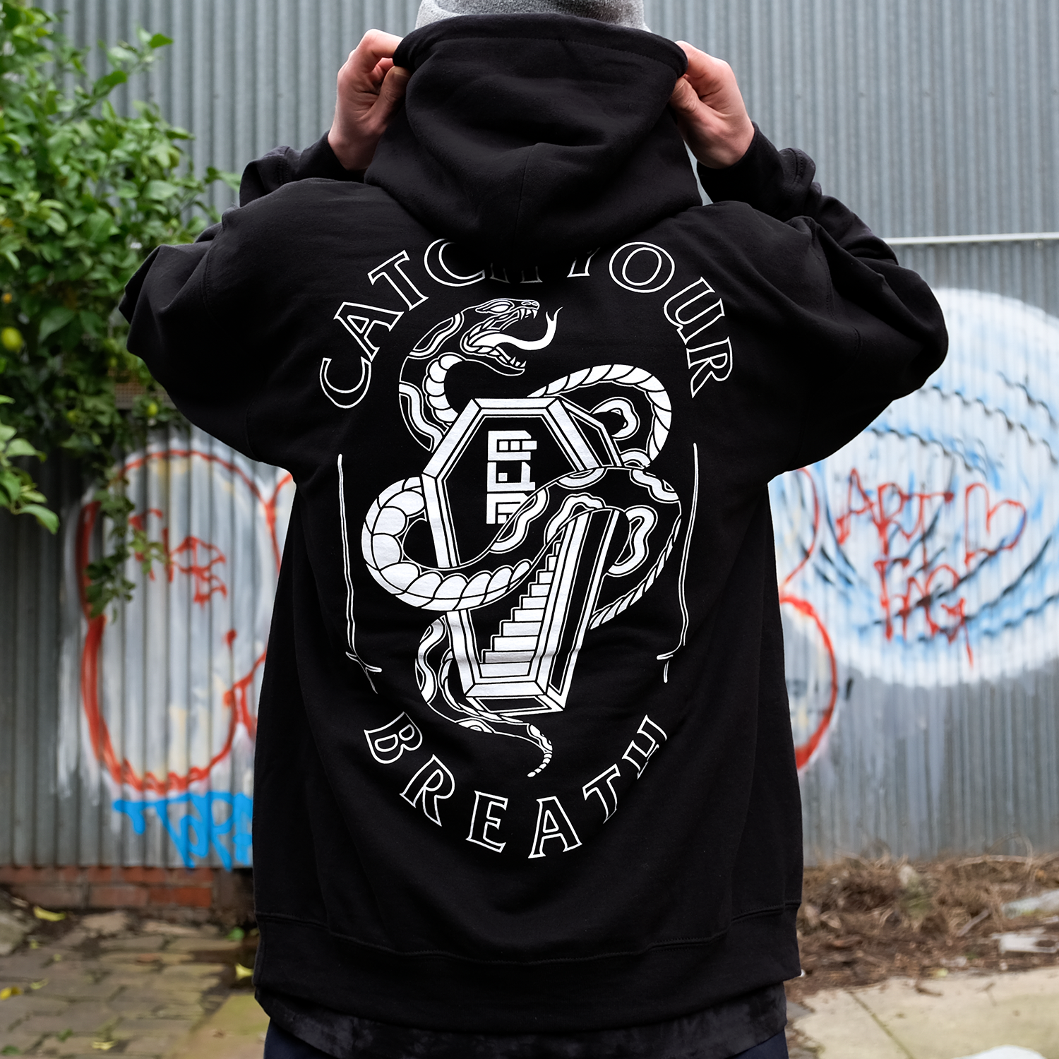 Catch Your Breath - Coffin Snake Pullover Hoodie (Black)