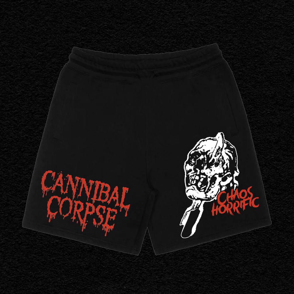Cannibal Corpse - Chaos Horrific Skull Cotton Shorts (Black)