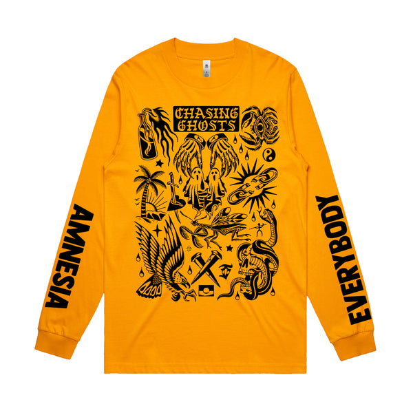 Chasing Ghosts - Amnesia Everybody Longsleeve (Gold)