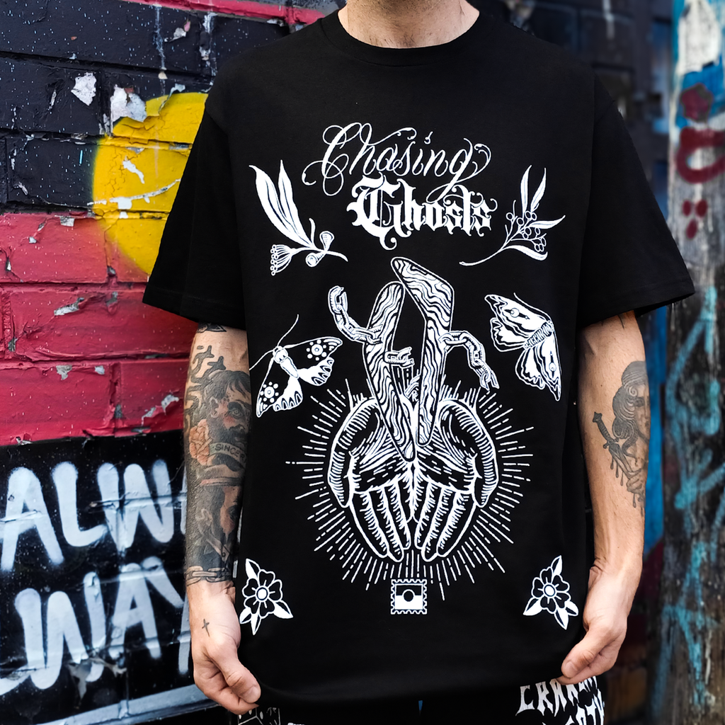 Chasing Ghosts - Tattoo Tee (Black) + Therapy (Digital Music Download)