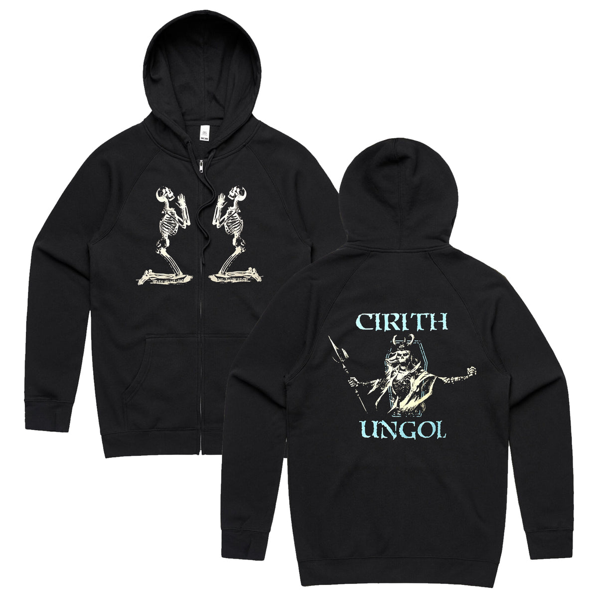 Praying Skeletons Zip Up Hoodie (Black)– Artist First