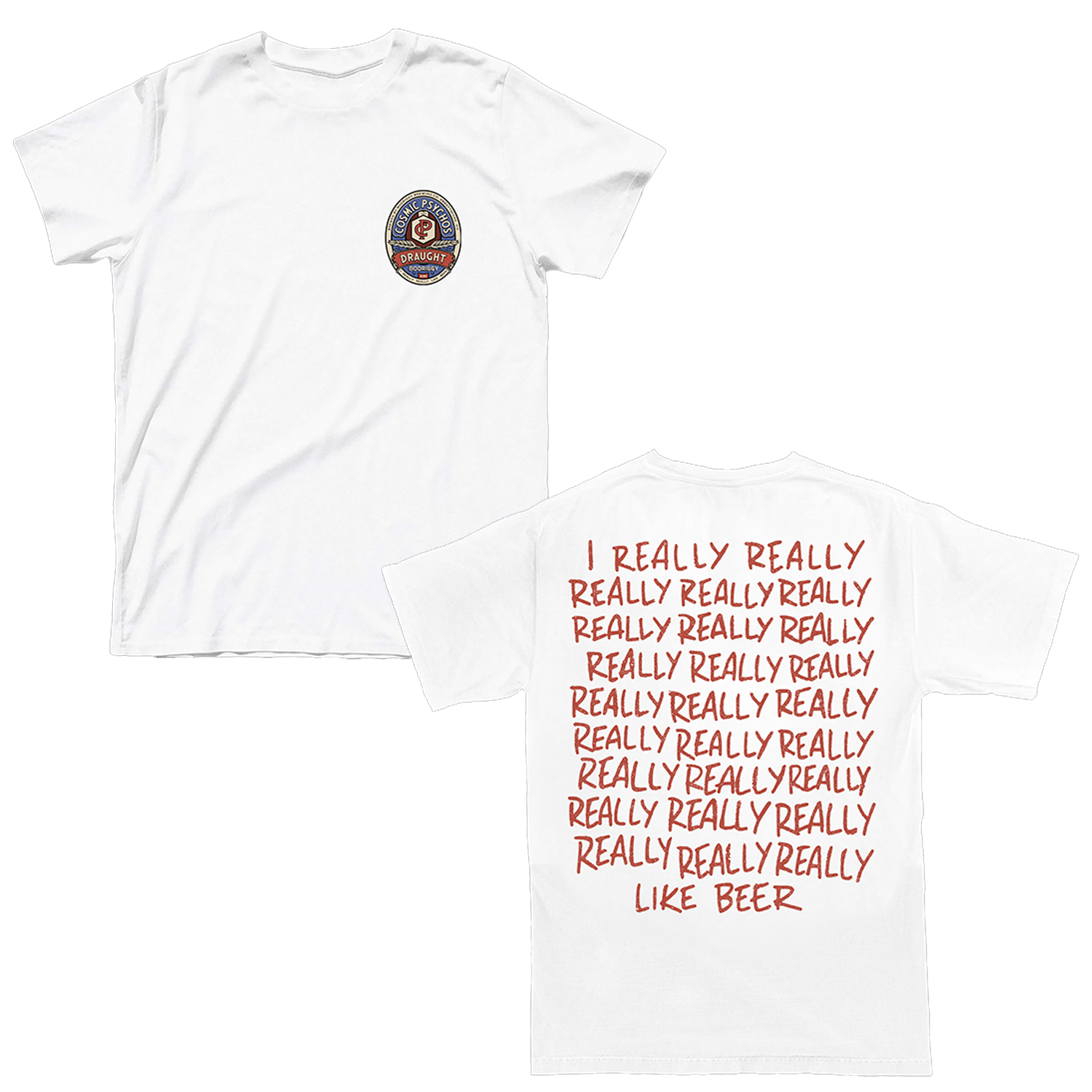 Beer Label T-Shirt (White)