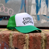 Cosmic Psychos - Text Logo Trucker Hat (White/Green)