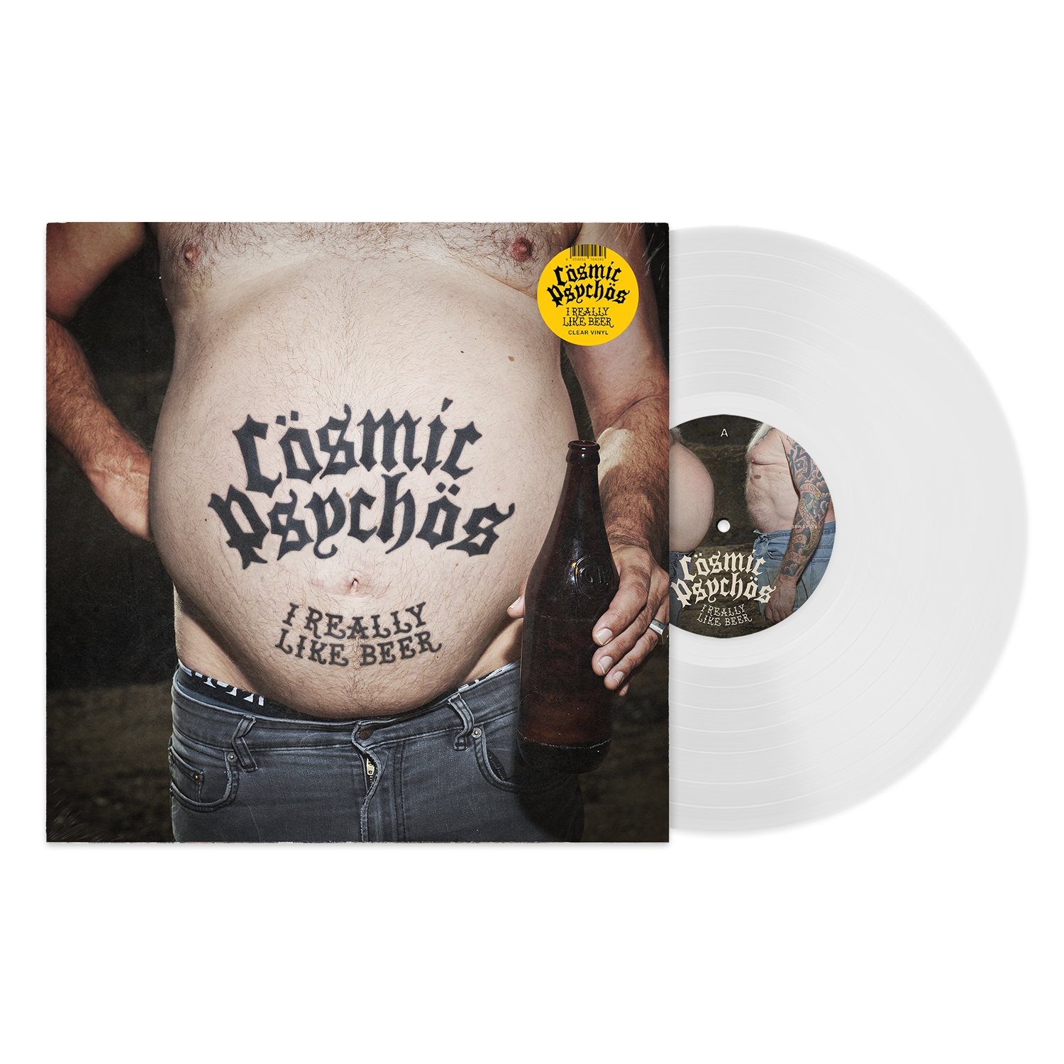 Cosmic Psychos - I Really Like Beer LP (Clear Vinyl)