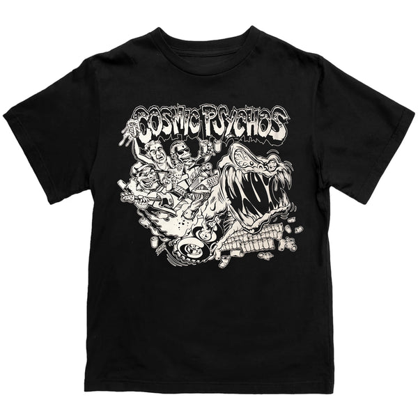 Cosmic Psychos - Monster Tractor T-Shirt (Black)