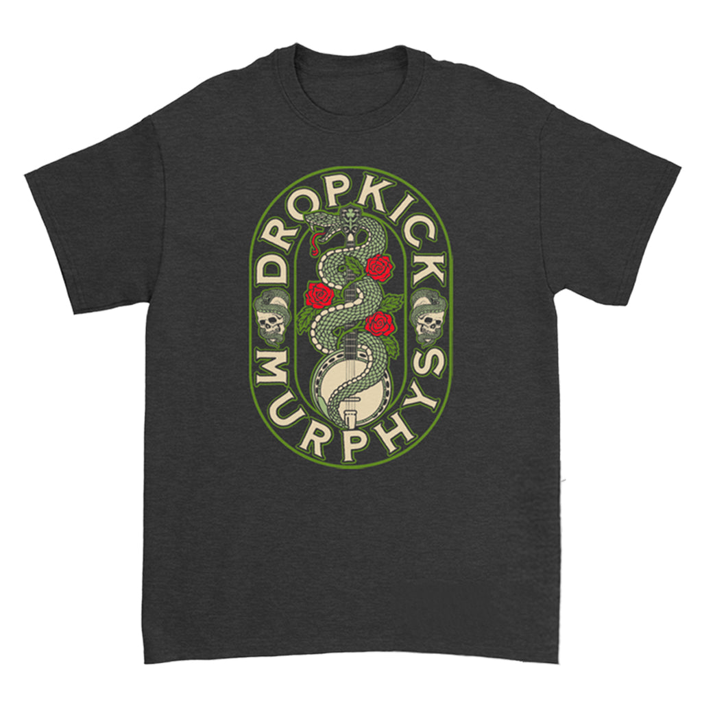 Dropkick Murphys - Snake Banjo Front Logo T-Shirt (Black Marle)