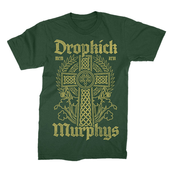 Dropkick Murphys - Celtic Cross Logo T-Shirt (Hunter Green)