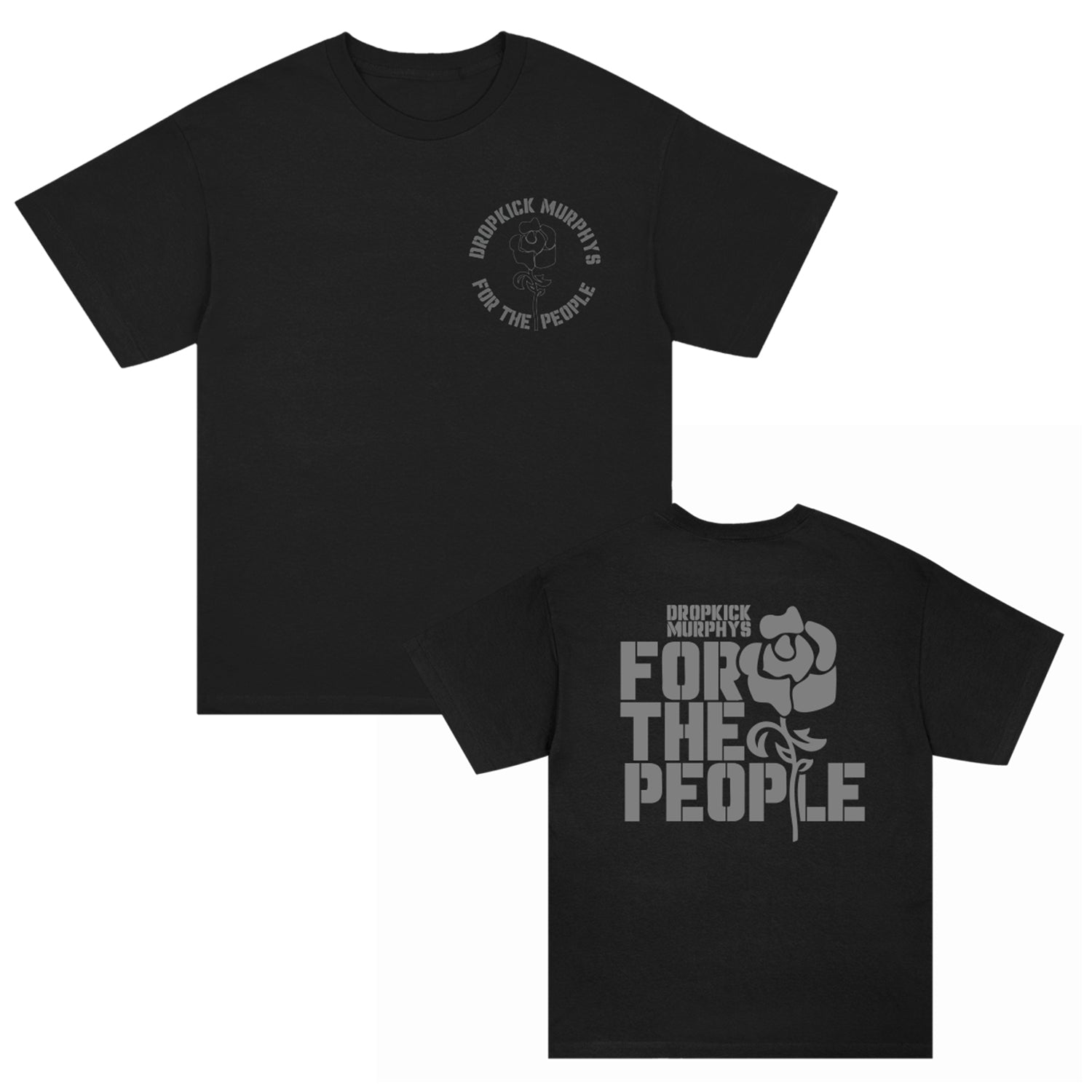 Dropkick Murphys – For The People Rose T-Shirt (Black)