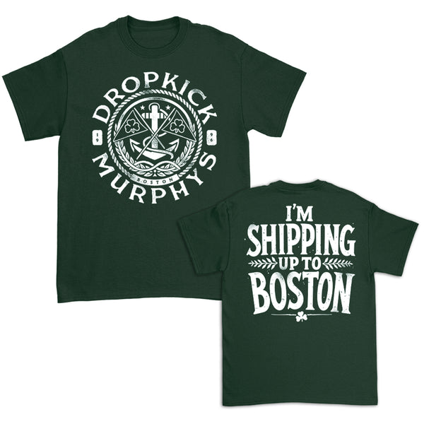 Dropkick Murphys - Nautical Shipping Up To Boston T-Shirt (Forest Green)