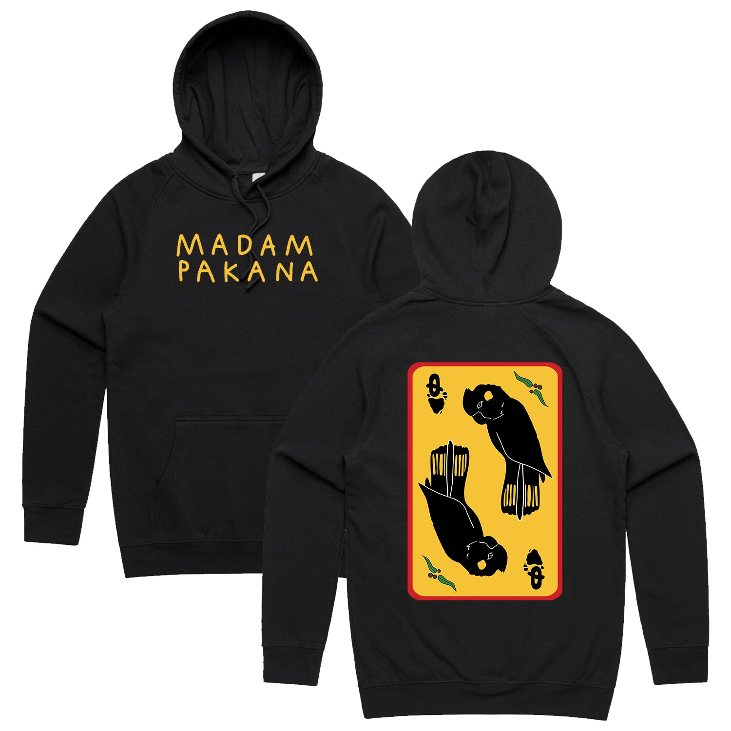 Denni - Madam Pakana Queen Cockatoo Hoodie (Black)