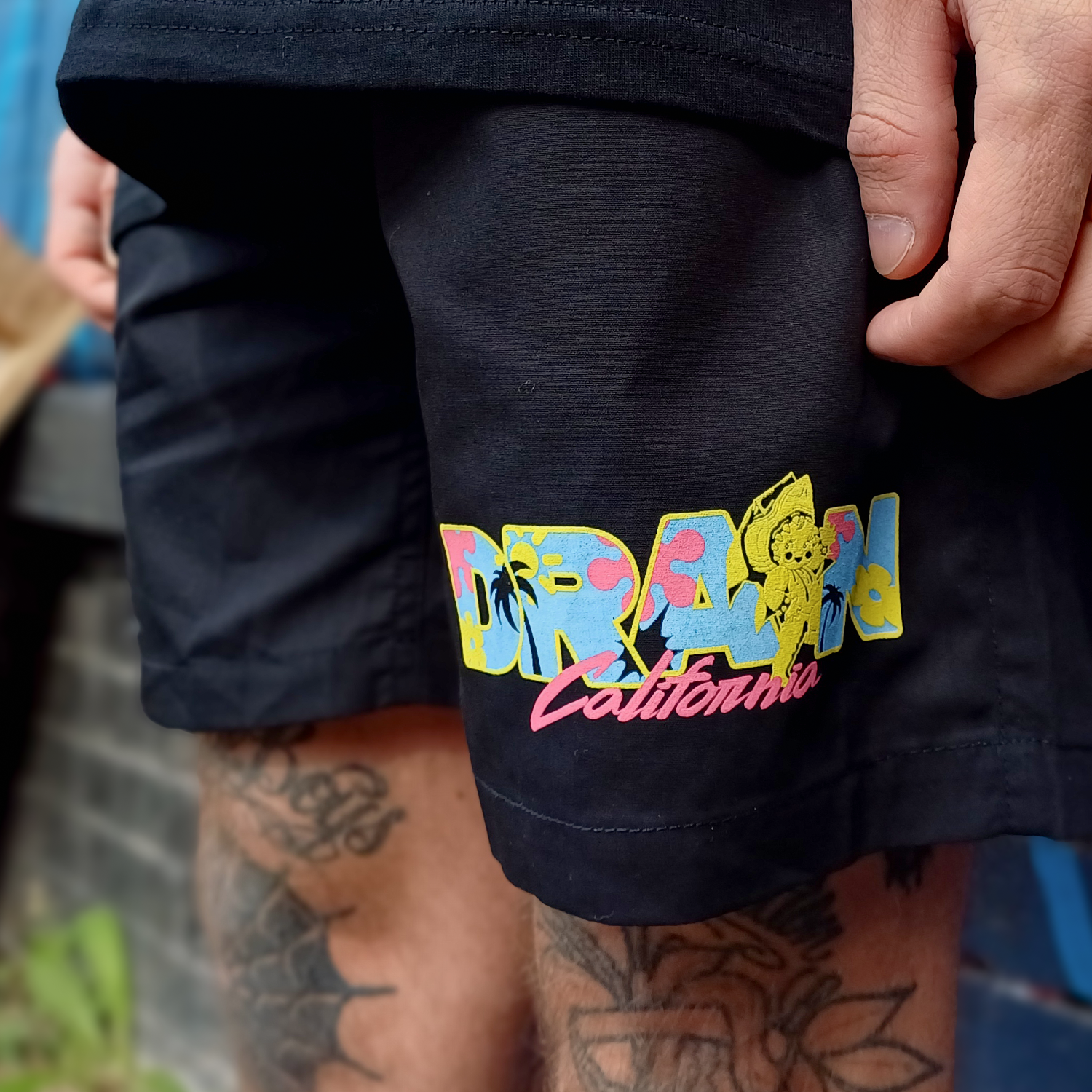 Drain - California HC Logo Beach Shorts (Black)