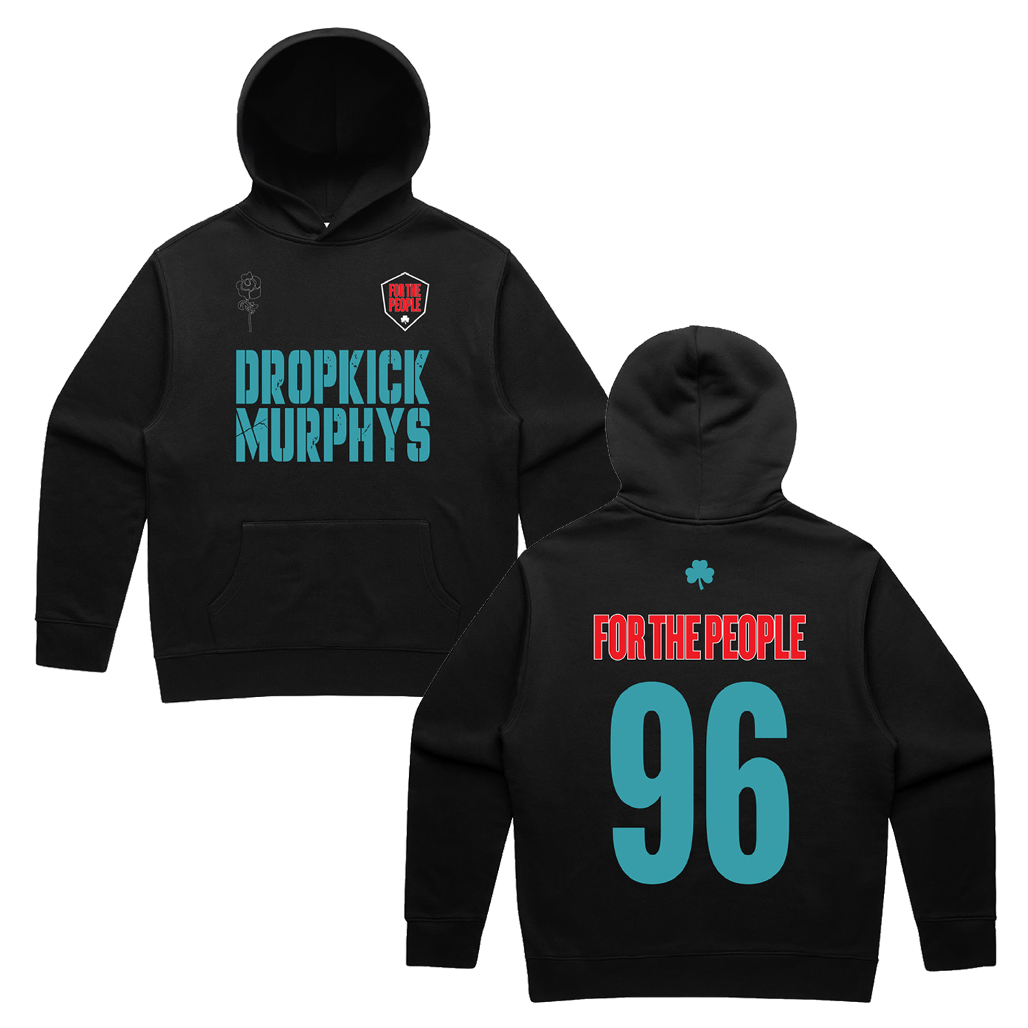 Dropkick Murphys – For The People Soccer Jersey Pullover Hoodie (Black)