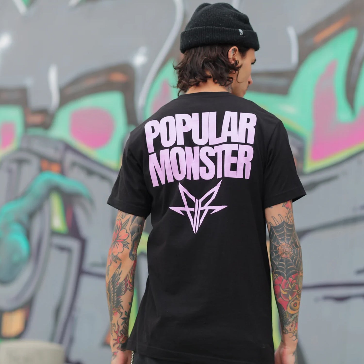 Falling In Reverse - Popular Monster Text T-Shirt (Black)