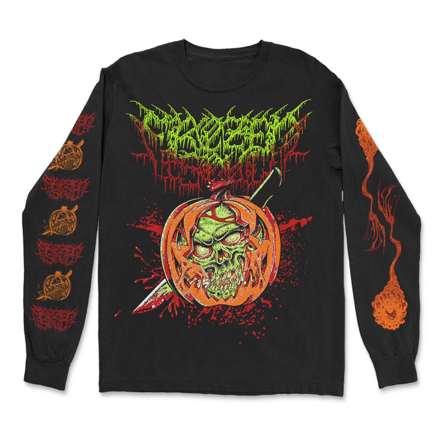 Frozen Soul - Pumpkin Skull Longsleeve (Black)