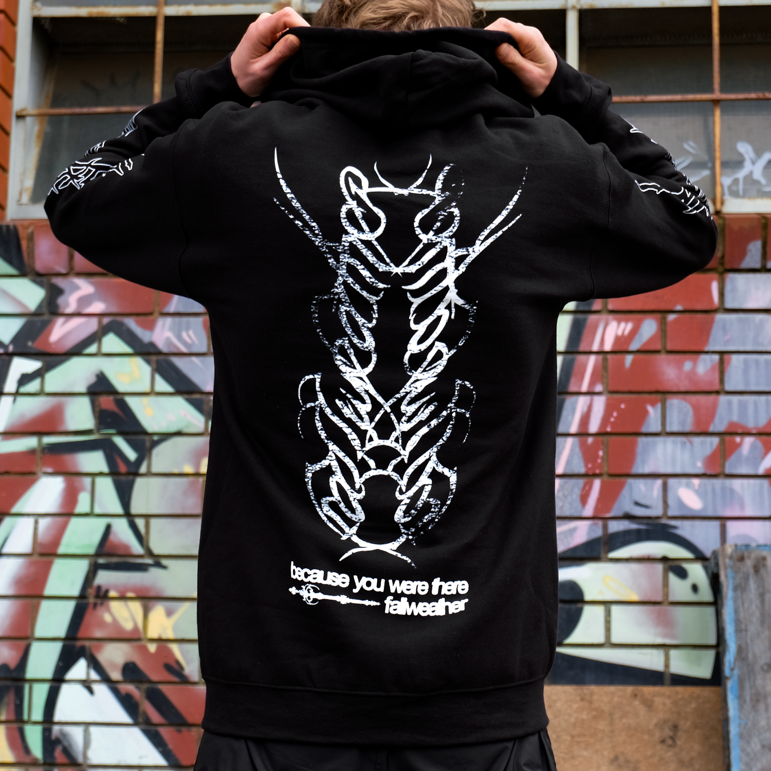 Fallweather - Because You Were There Zip Up Hoodie (Black)
