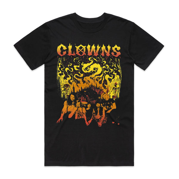 Clowns - Fire Sky Europe Tour T-shirt (Black)