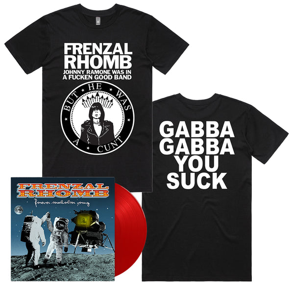 Frenzal Rhomb - Forever Malcolm Young Vinyl (Red)  + Forever Malcolm Young Tee