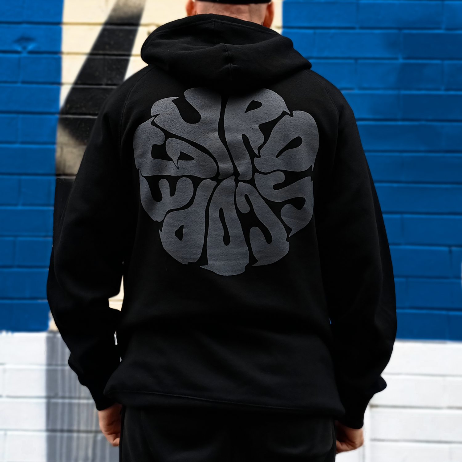 Gyroscope - Liquid Logo Hoodie (Black w/ Charcoal)