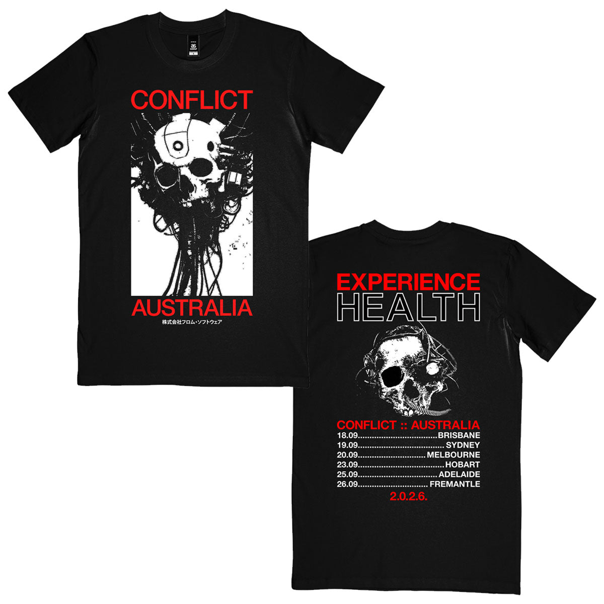 HEALTH - AUS Tour 2026 T-Shirt (Black)