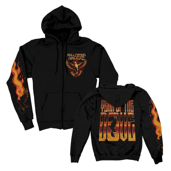 Hollywood Undead - Year of the Dove Zip Up Hoodie (Black)
