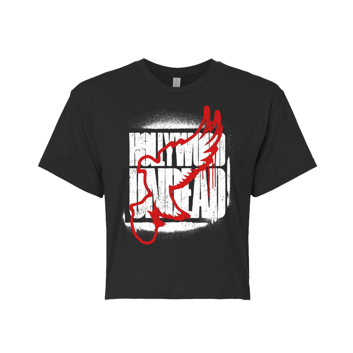 Hollywood Undead - Spray Logo Women’s Crop Tee (Black)