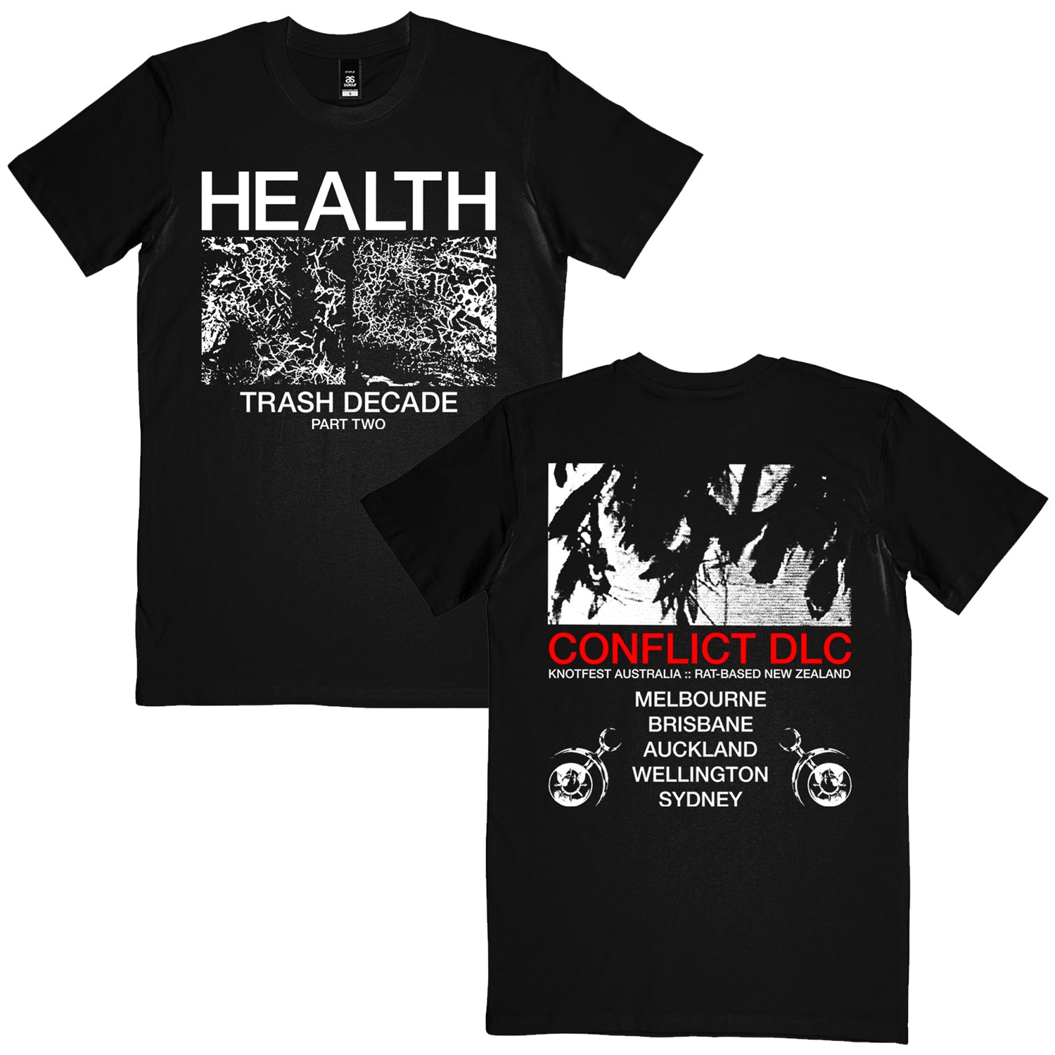HEALTH - AUS Tour 2025 T-Shirt (Black)