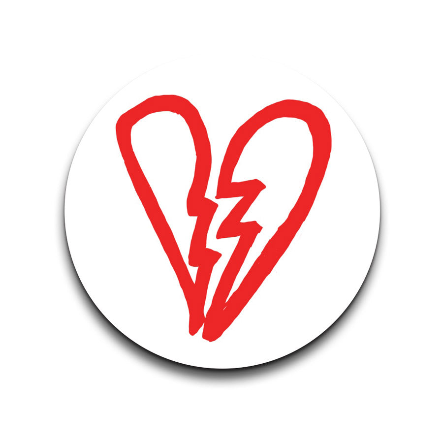 Bakers Eddy - Heart Badge (White)