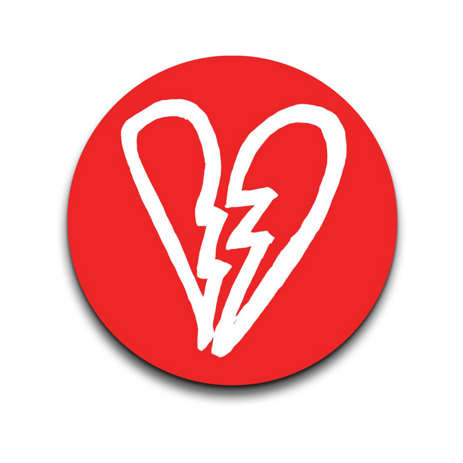 Bakers Eddy - Heart Sticker (Red & White)