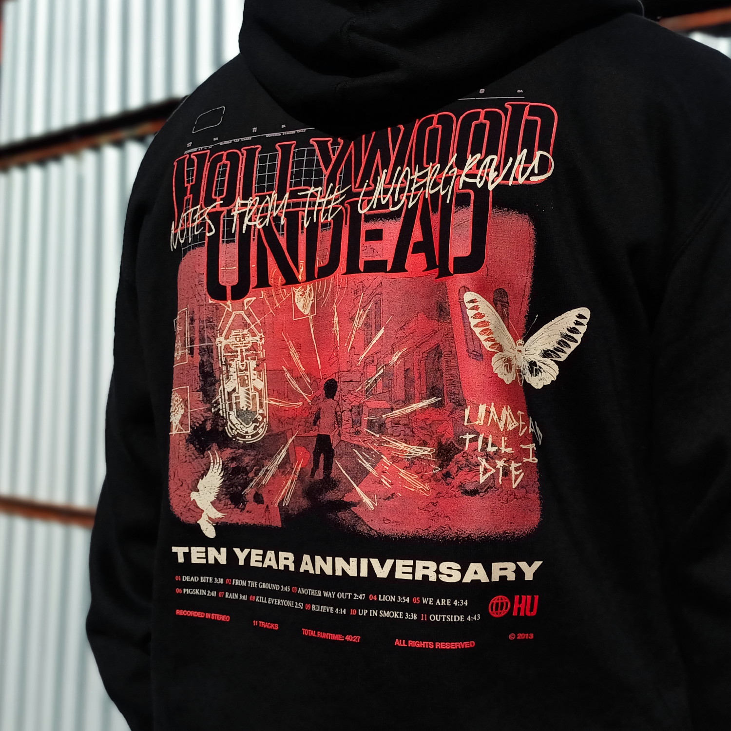 Hollywood Undead - Notes From The Underground 10-Year Anniv. Pullover Hoodie (Black)