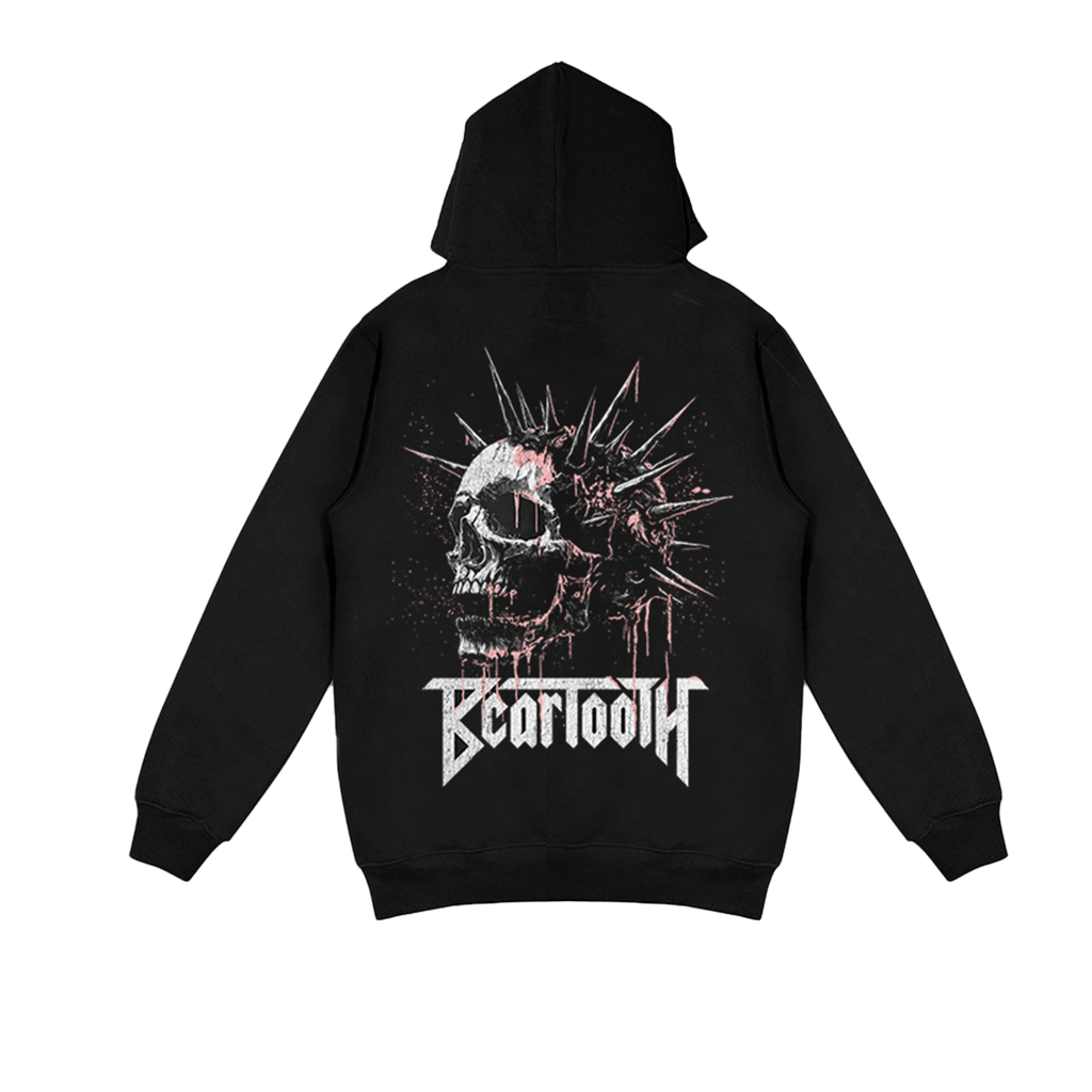 Beartooth - Spike Skull Hoodie (Black) back