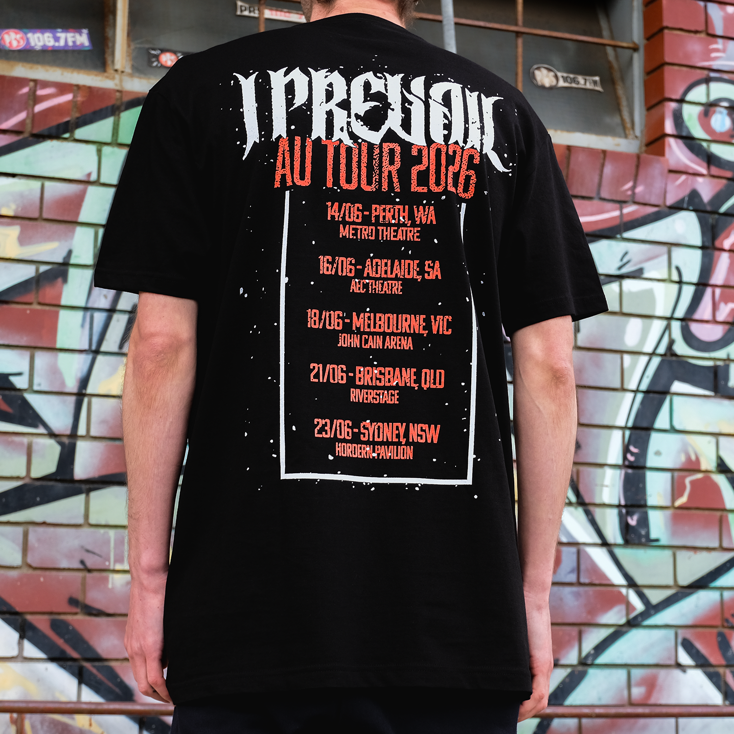 I Prevail - AU Tour 2026 T-Shirt (Black)