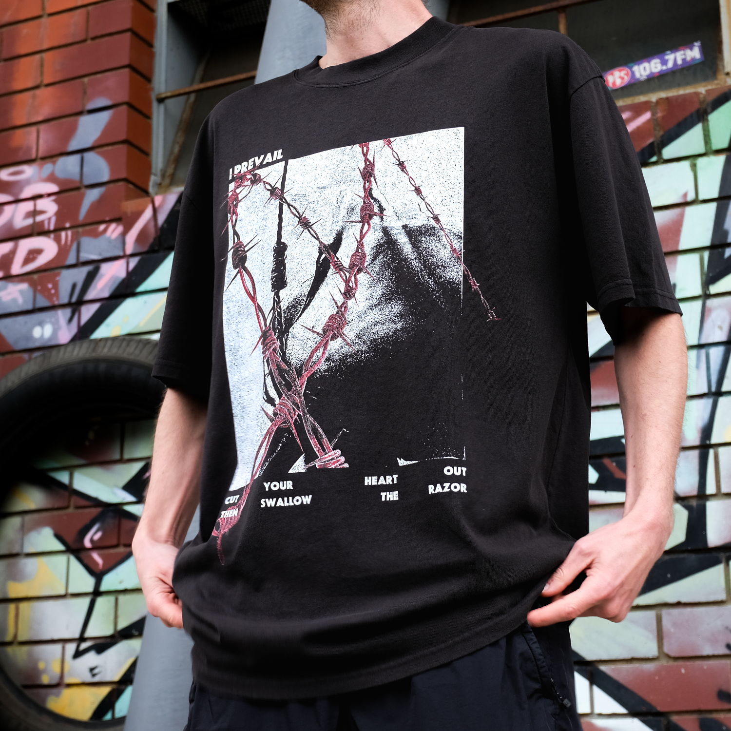 I Prevail&nbsp; - Violent Nature T-Shirt (Faded Black) - Tour Edition