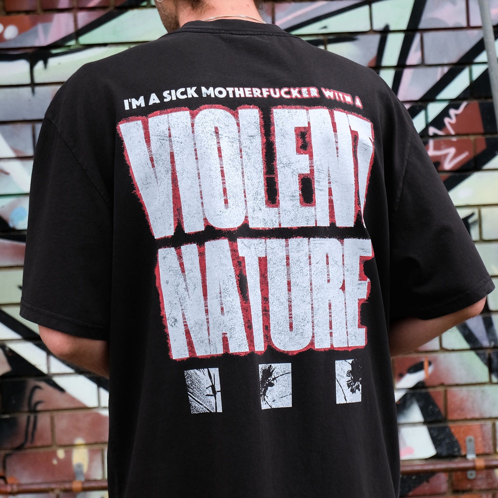 I Prevail&nbsp; - Violent Nature T-Shirt (Faded Black) - Tour Edition