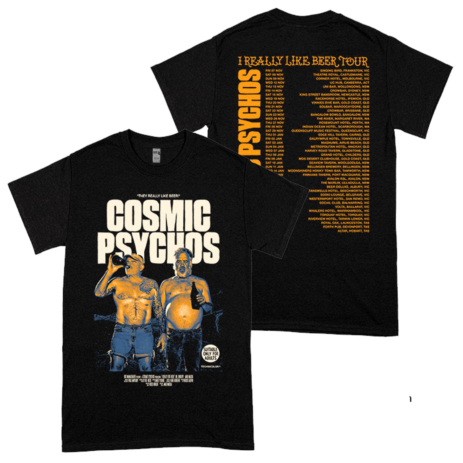 Cosmic Psychos - I Really Like Beer Tour Tee (Black)