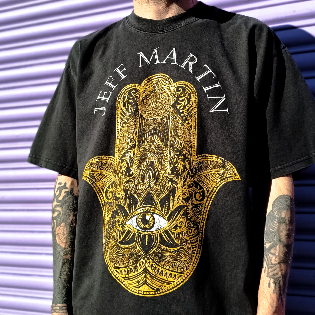 Jeff Martin - Distressed Fatima Hand Tee (Faded Coal)