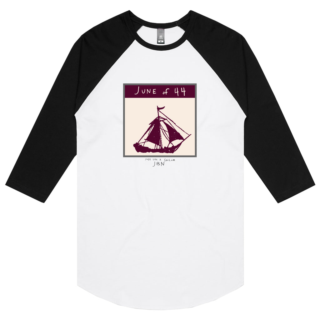 June Of 44 - Just Like A Sailor Raglan (Black/White)