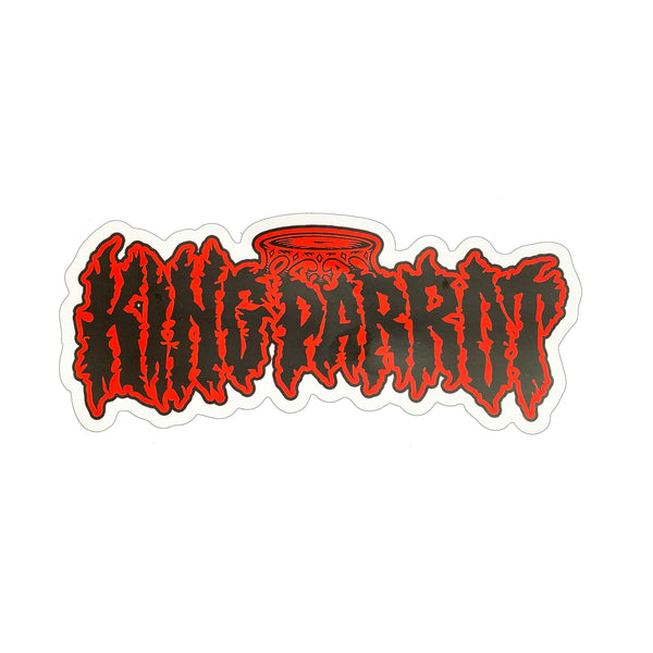 King Parrot - Big Logo Sticker (Red/Black)