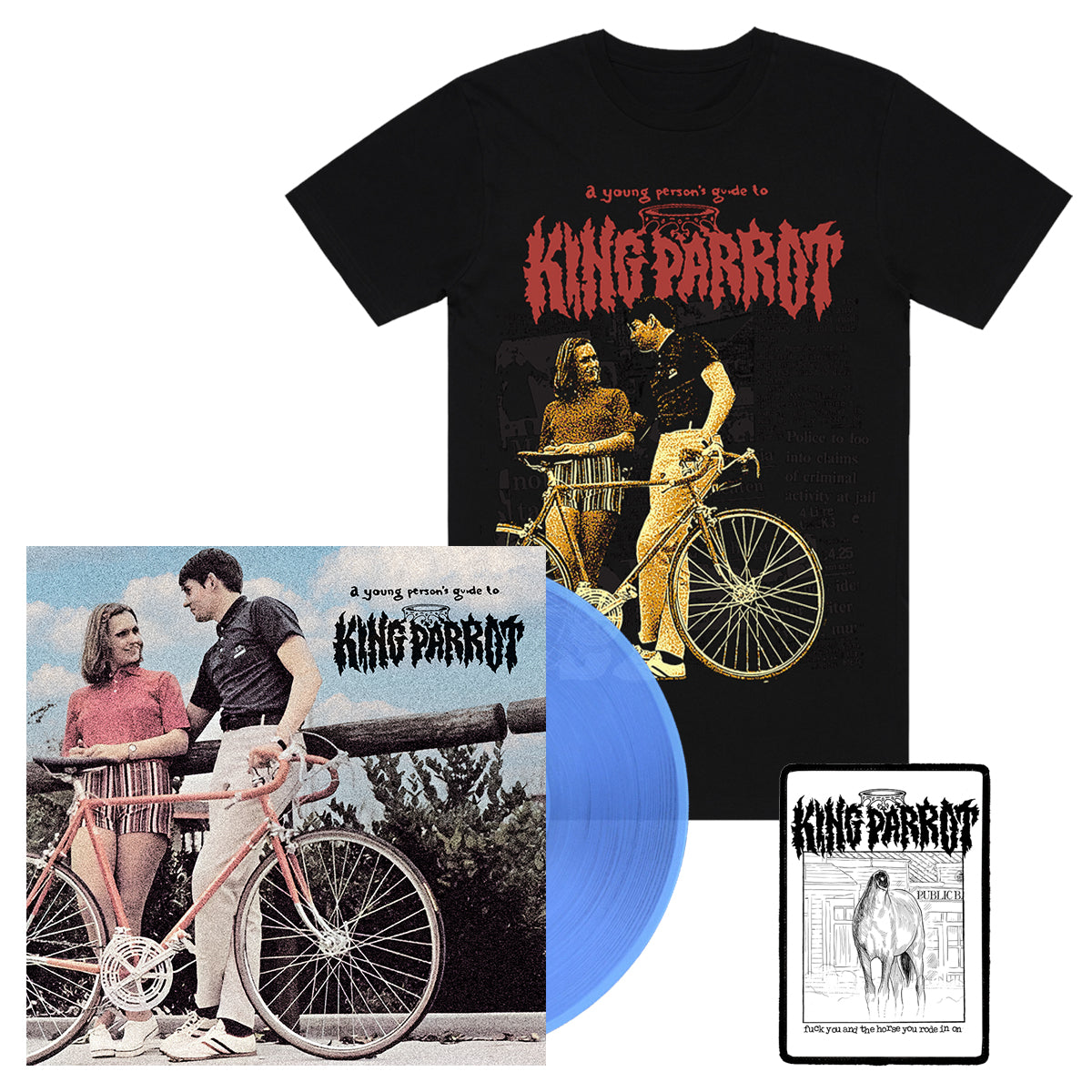 King Parrot - A Young Person's Guide To LP (Translucent Sky Blue Vinyl) Bundle