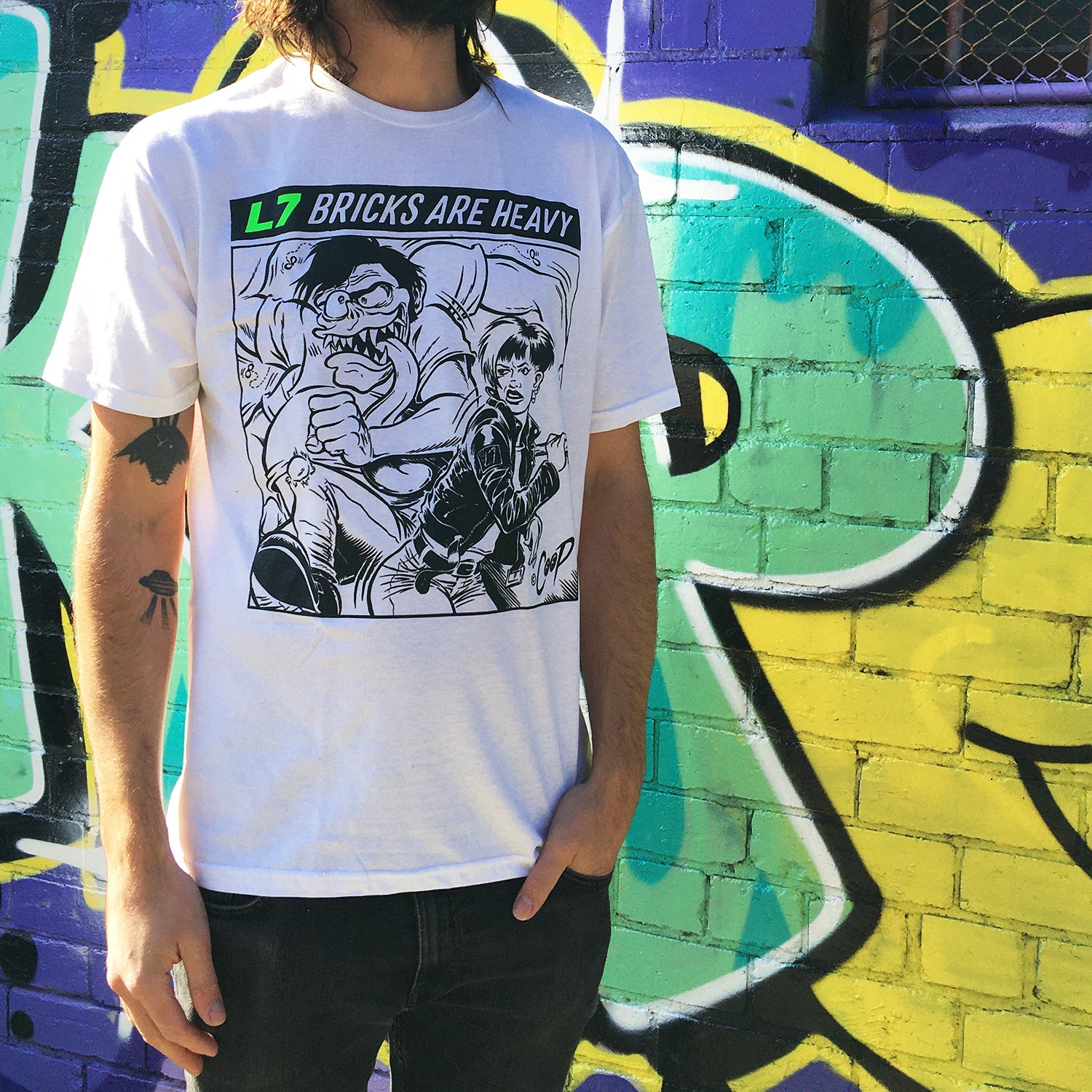 Bricks Are Heavy Comic Tee (White) – Artist First