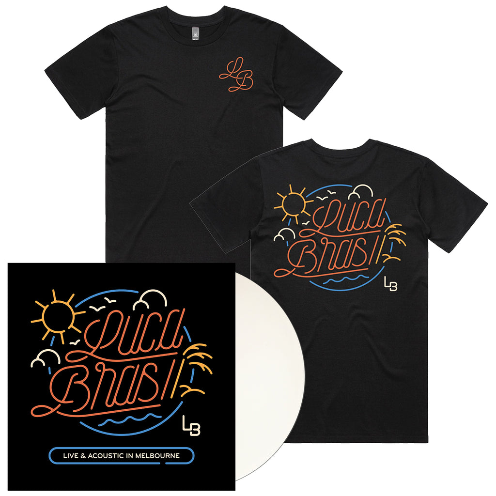 Luca Brasi - Live & Acoustic In Melbourne Vinyl (White) + T-Shirt Bundle