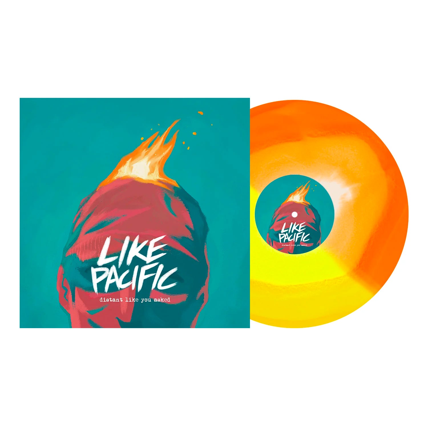 Like Pacific - Distant Like You Asked 12" Vinyl (White in Half Yellow / Half Orange)