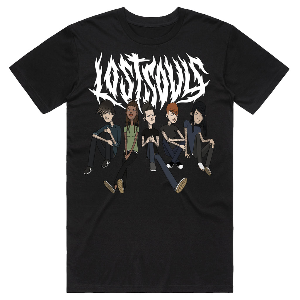 Lost Souls - Gang Sitting T-Shirt (Black)