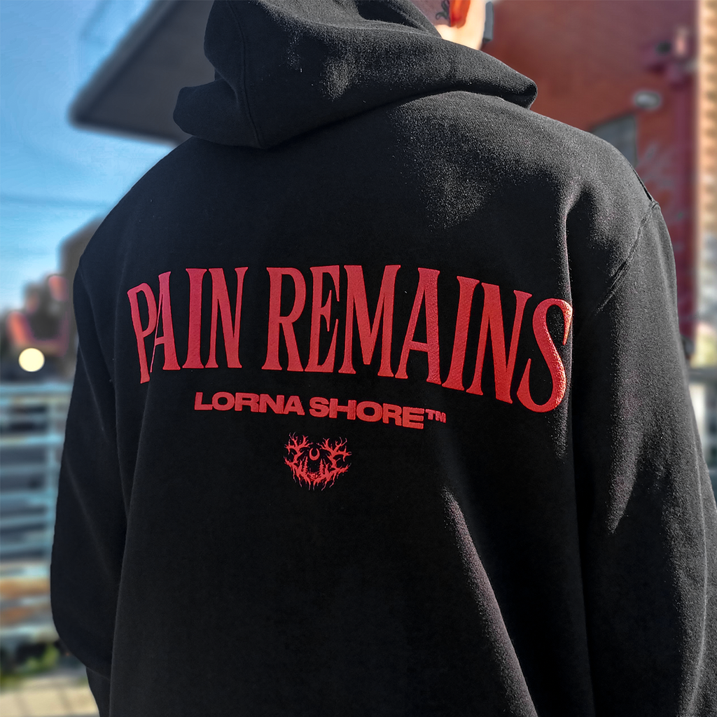 Lorna Shore - Embroidered Puff Hoodie (Black)