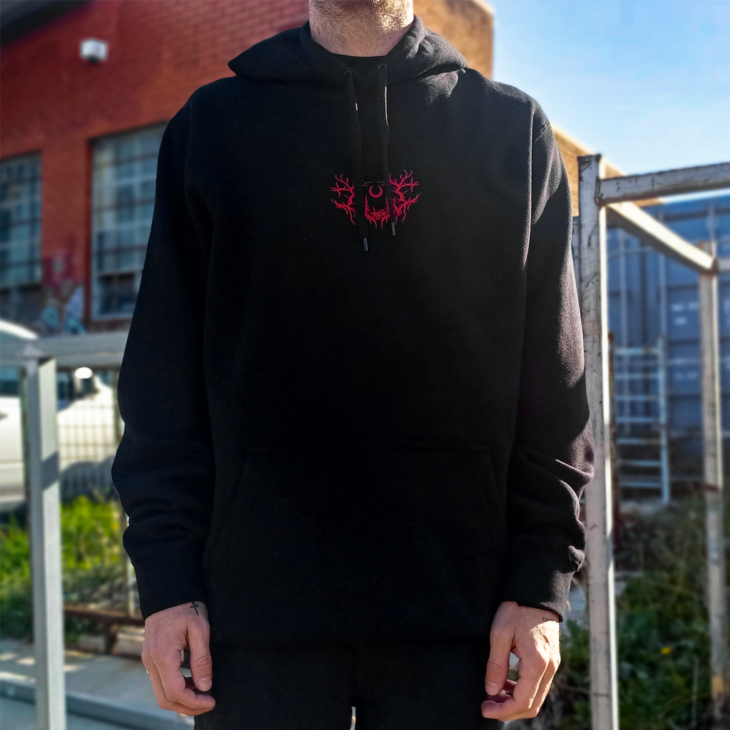 Lorna Shore - Embroidered Puff Hoodie (Black)