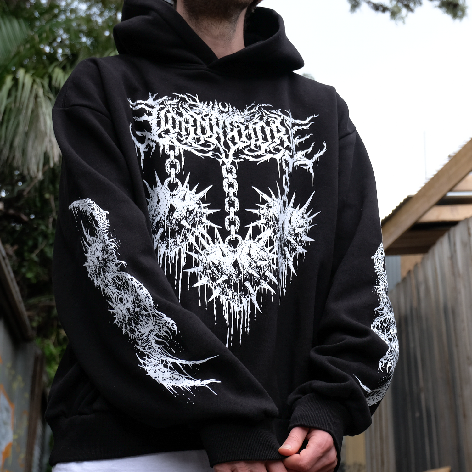 Lorna Shore - Spiked Heart Hoodie (Black)