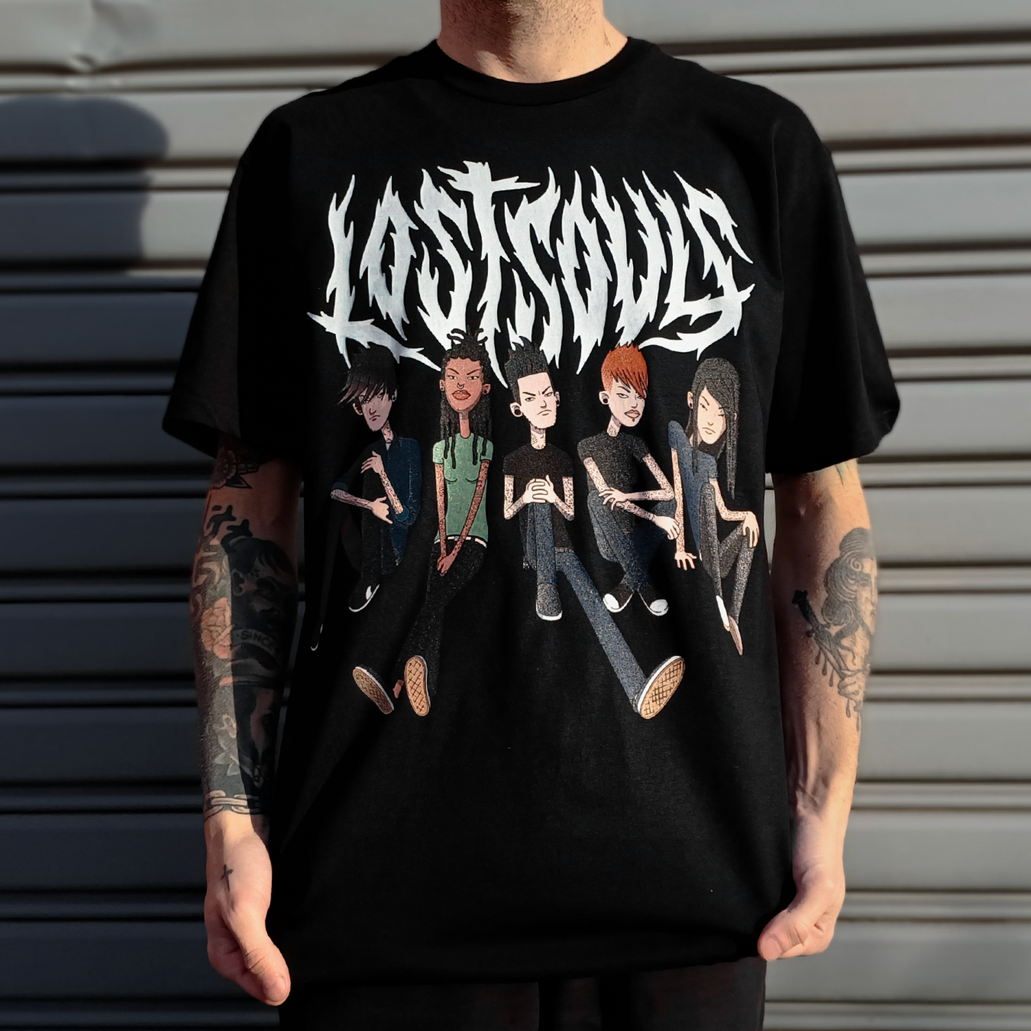Lost Souls - Gang Sitting T-Shirt (Black)