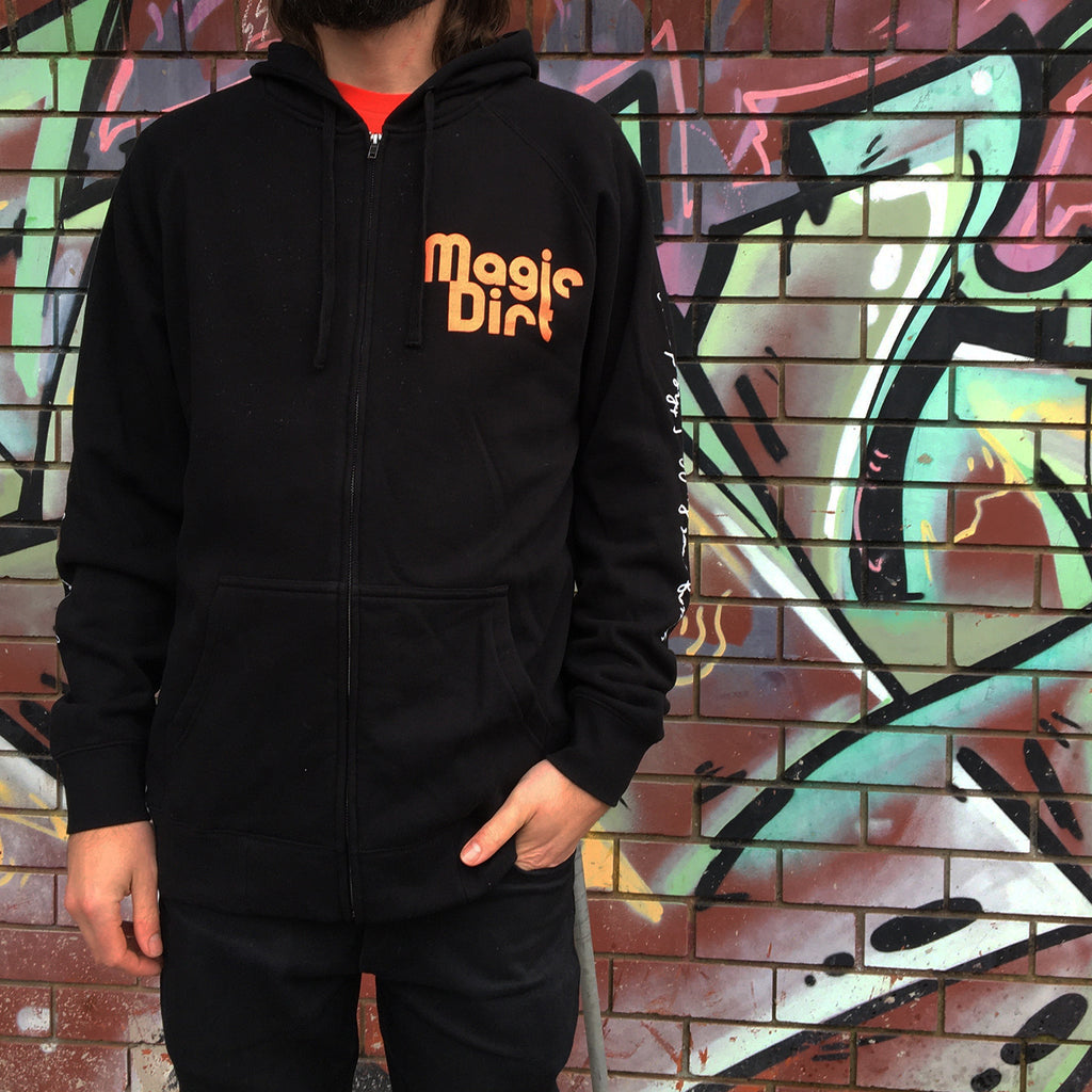 Magic Dirt - Young And Full of the Devil Zip Up Hoodie (Black)